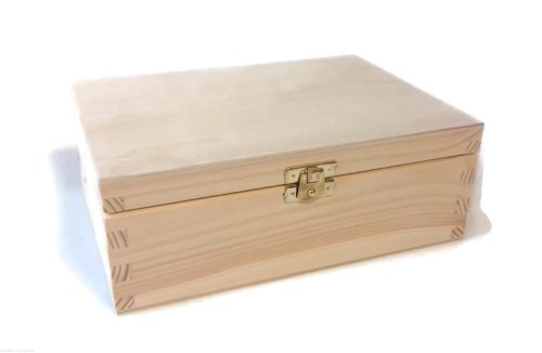 Pudełko drewniane z zamknięciem 22 cm