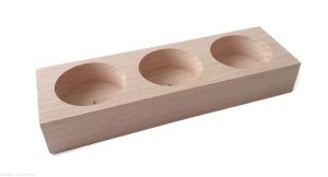 Świecznik płaski 3-otworowy