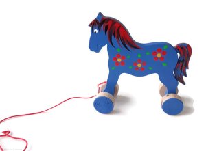 KONIK DREWNIANY zabawka edukacyjna Montessori 