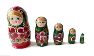 MATRIOSZKA mała drewniana 5w1 Montessori 