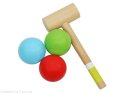 Cymbałki drewniane z młoteczkiem ZABAWKA EDUKACYJNA