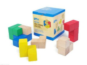 Kostka LOGICZNA układanka Klocki malowane POLSKIE Brik