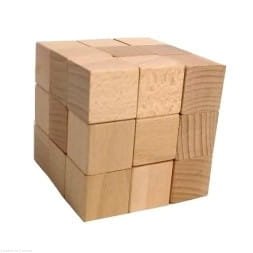Kostka LOGICZNA układanka Klocki naturalne POLSKIE Brik