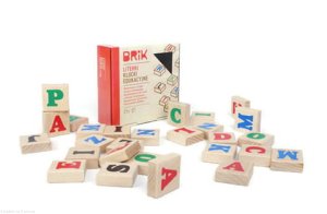 Literki drewniane ZABAWKA EDUKACYJNA  klocki POLSKIE Brik 