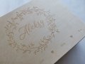 Skrzynka drewniana z grawerem Metryczka Chrzest  40x30 cm 