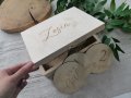Tabliczki do zdjęć zestaw imienny  XXL w pudełku Sesja foto Baby Shower