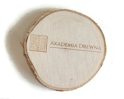 Plaster drewna Podstawka pod kubek z Twoim LOGO Zestaw 10 szt