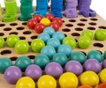 Układanka drewniana Koraliki XXL Mozaika ZABAWKA EDUKACYJNA 