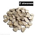 SERCE ze sklejki 100 sztuk Decoupage Wesele 3x3,5 cm Z OTWOREM