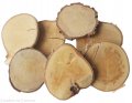 Plastry drewna Brzoza nieszlifowana 8-12 cm / 1 cm ZESTAW 50 szt - II gatunek