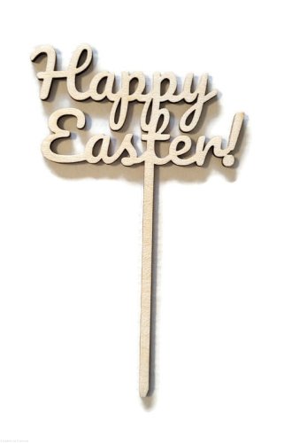 Happy Easter! Drewniany topper 10 cm