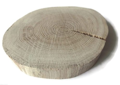 Plaster drewna Dąb BEZ KORY szlifowany 10-12 cm / 2 cm z pęknięciem