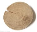 Plaster drewna Dąb BEZ KORY szlifowany 8-12 cm / 1 cm z pęknięciem