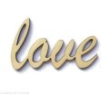 LOVE napis ze sklejki  Decoupage Wesele 8x4,8 cm