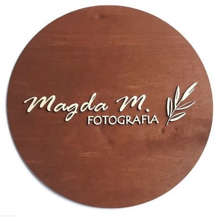 Duże koło LOGO ze sklejki 38 cm 