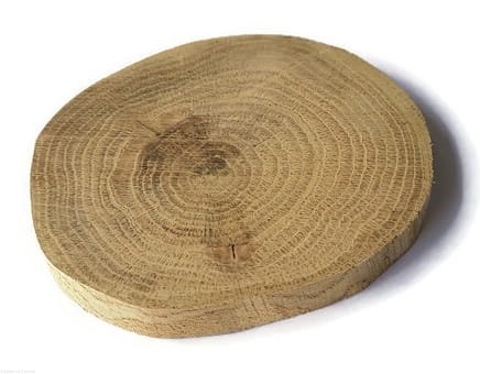 Plaster drewna Dąb BEZ KORY szlifowany 8-10 cm / 1 cm