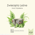 Karty trójdzielne zwierzęta LEŚNE - produkt cyfrowy do wydruku