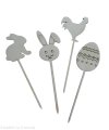 Drewniany topper 15 cm - ZESTAW 4 sztuk  Wielkanoc