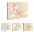 Pudełko drewniane BABY SHOWER nadruk UV 22x16 cm 