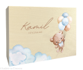 Pudełko drewniane BABY SHOWER nadruk UV 22x16 cm 