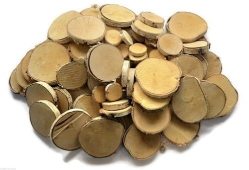 Plaster drewna Brzoza krążki zestaw 1 kg 3-9 cm