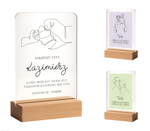 Statuetka na Dzień Ojca podziękowania dla Taty, dedykacja RÓŻNE WZORY