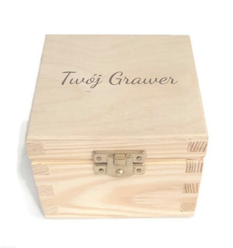 Pudełko drewniane Z GRAWEREM Twoje LOGO Twój GRAWER 10x10 cm
