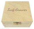 Pudełko drewniane Z GRAWEREM Twoje LOGO Twój GRAWER 12x12 cm