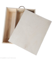 Skrzynka drewniana na prezent POTRÓJNA na miody / słodycze / alkohol