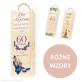 Skrzynka drewniana z NADRUKIEM UV na PREZENT urodziny wino alkohol miody