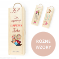 Skrzynka drewniana z NADRUKIEM UV na PREZENT dla Babci i Dziadka wino alkohol miody