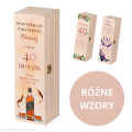 Skrzynka drewniana z NADRUKIEM UV na PREZENT urodziny wino alkohol miody