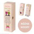 Skrzynka drewniana z NADRUKIEM UV na PREZENT dla Babci i Dziadka wino alkohol miody