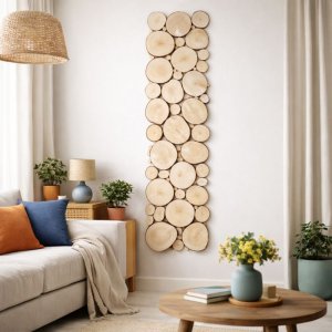 Plastry drewna brzoza na ścianę szlifowane 1m2 zestaw