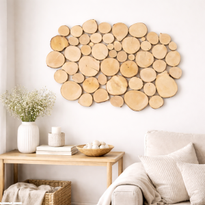 Plastry drewna brzoza na ścianę nieszlifowane 1m2 zestaw