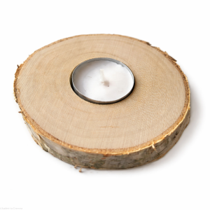 Świecznik drewniany brzoza 10-12 cm 