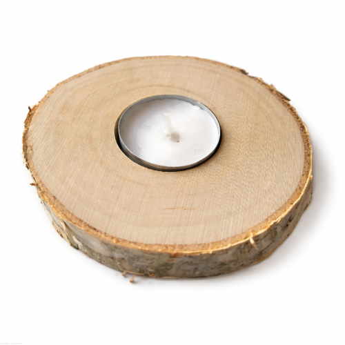 Świecznik drewniany brzoza 10-12 cm 