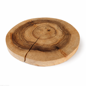 Plaster drewna Orzech bez kory OLEJOWANY szlifowany 23-27 / 2 cm - z pęknięciem