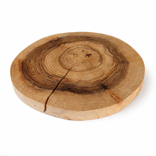 Plaster drewna Orzech bez kory OLEJOWANY szlifowany 23-27 / 2 cm - z pęknięciem