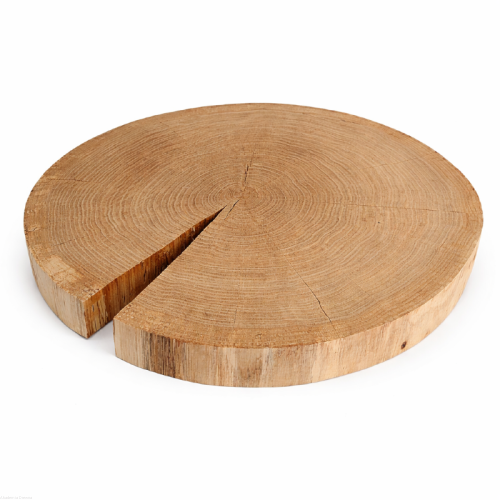 Plaster drewna dąb bez kory 50-55 / 4 cm - z pęknięciem