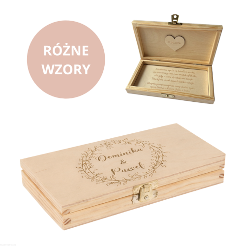 Pudełko na banknoty pieniądze Ślub Wesele Prezent