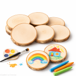 Plaster drewna MAGNES  6-8 / 1 cm DIY brzoza szlifowana zestaw 10 szt