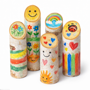 Pieńki brzozowe do dekoracji / prac kreatywnych DIY - zestaw 5 sztuk