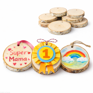 Plaster drewna MEDAL 10-12 / 1 cm DIY brzoza szlifowana zestaw 10 szt