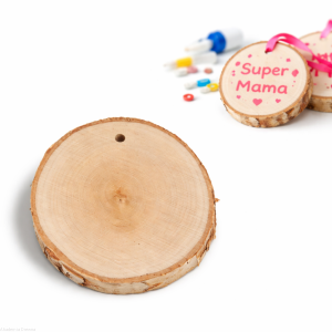 Plaster drewna MEDAL 8-10 / 1 cm DIY brzoza szlifowana z otworem