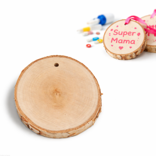 Plaster drewna MEDAL 8-10 / 1 cm DIY brzoza szlifowana z otworem