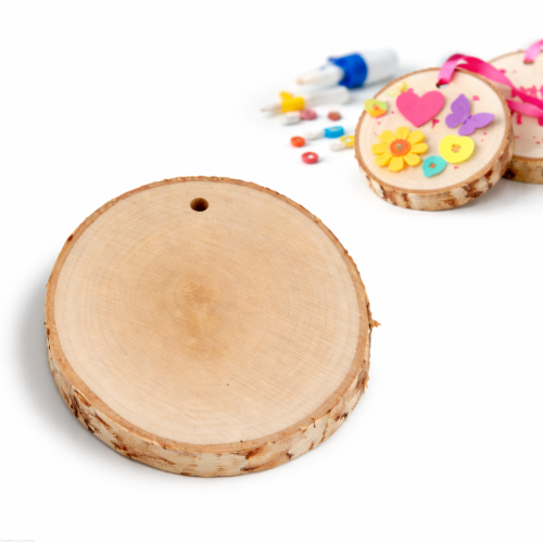 Plaster drewna MEDAL 10-12 / 1 cm DIY brzoza szlifowana z otworem