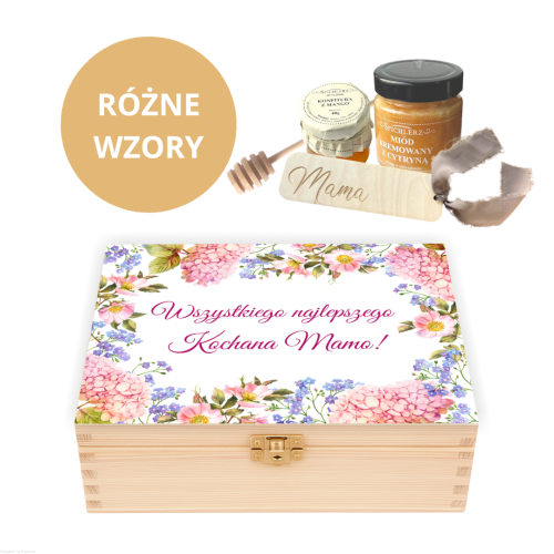Zestaw prezentowy MAMA Dzień Matki 22x16 cm PREZENT nadruk UV kolorowy  RÓŻNE WZORY