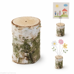 Pieniek 10 cm pień brzozowy z otoworem 20 mm do dekoracji / prac kreatywnych DIY