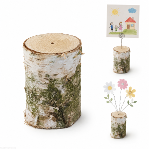 Pieniek 10 cm pień brzozowy z otoworem 20 mm do dekoracji / prac kreatywnych DIY